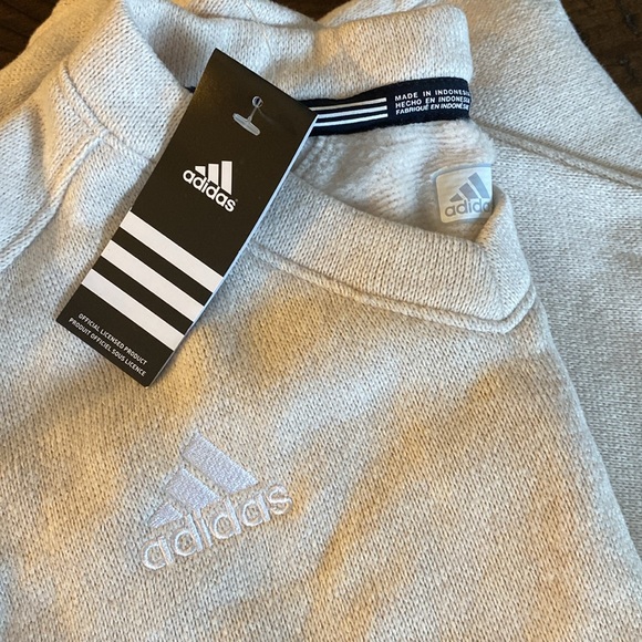 adidas | Sweaters | Adidas Big And Tall Cream Sweater | Poshmark